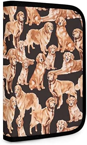 Black fofo dourado retriever cachorro dobrável ferramenta organizador de bolso de bolso multifuncional de pano dobrável saco de