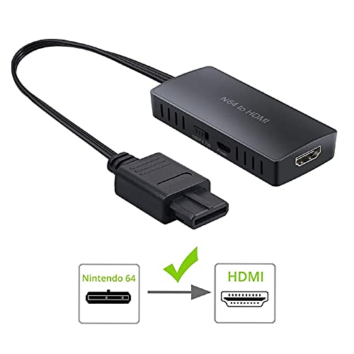 NOVO N64 HDMI Converter Support 16: 9/4: 3 Conversão, conversor N64 para HDMI Compatível com Nintendo 64/Cubo de jogo/SNES