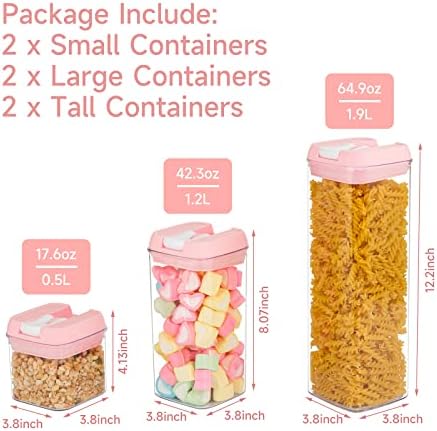 U-qe-qe Airtight alimentos Armazenamento de contêineres de armazenamento de alimentos BPA BPA Grátis Cosistões de cereais de plástico