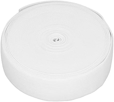 LBEC 10 jardas de elástico branco Banda de elástico plana de 3,5 cm para fabricação de peruca