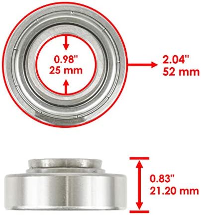 Rolamento do eixo caltrico Compatível com Craftsman Husqvarna 539107406 539102677 539115279