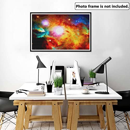 Yomiie 5d Diamond Painting Universe Ferrill By Number Kits, Planet Nebula Diy Paint with Diamonds Arts Via Láctea Funcionário Estrela