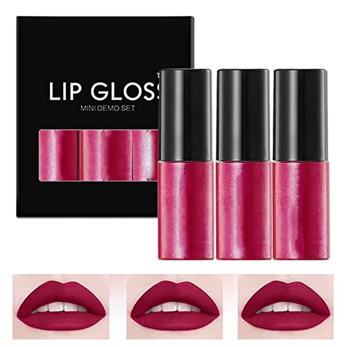 Lip Gloss Christmas 1 conjunto batom com maquiagem lábio de veludo de maquiagem longa de longa pigmentos de pigmentos nus lips girl