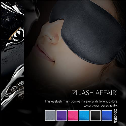 Lash Affair 3D Máscara ocular para extensões de cílios adormecidos, protetor de cílios máscara de sono noturna moldada, cobertura de máscara com contornos, confortável e leve, prata