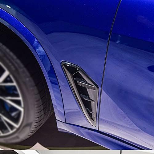 Riloer Car Grilha lateral de tubarão lateral lateral de ar ventura compatível com BMW X5 G05 2019 2020 2021, 2 PCs