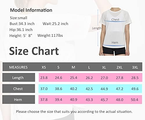 Dragon Fit Lightweight Tops Tops for Women Short Sleeve Crew pescoço Camisetas de ioga camisetas atléticas casuais