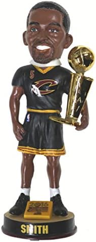 J.R. Smith Cleveland Cavaliers assinou o troféu autografado do campeonato Bobblehead Cas