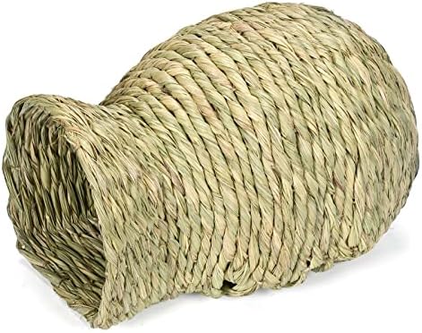 Ｋｌｋｃｍｓ Gage Straw Hamster Stravo Abrigo quente Cama de tenda Chew Toys Playhouse ninho de animais de estimação de animais de estimação para Hedgehog Gerbil Canary Rat Rat Rat Bird Bird