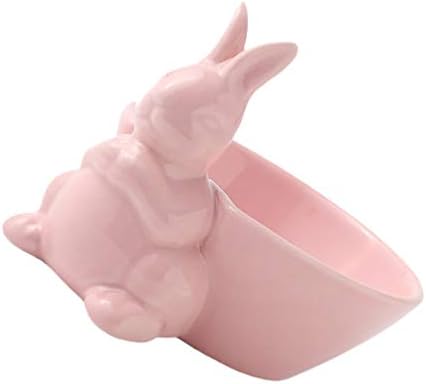 Tigela de doce tigela de coelho embebida tigela fofa kawaii tigela de cerâmica em forma de coelho Servendo pratos de salada lanche tigela decoração de coelho