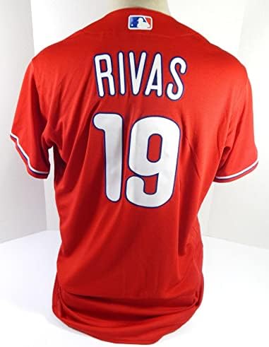 Philadelphia Phillies Rivas #19 Game usou Red Jersey Ex ST BP 46 362 - Jerseys MLB usada para jogo MLB