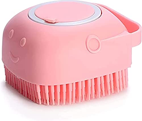 Escova de banho de cachorro pincel de shampoo de cão de silicone macio | Brush de cães para dispensador de massagem de shampoo para