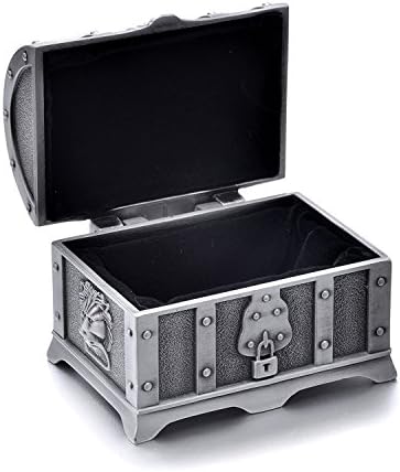 Aveseson retângulo vintage metal tesouro buginket jóia caixa de presente caixa de anel para meninas mulheres mulheres,