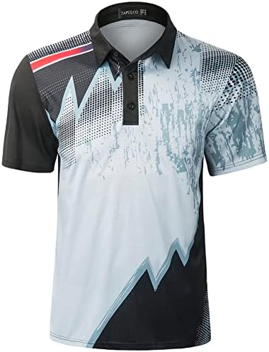 Tapulco mass moda impressão de umidade wicking respirável manga curta pólo de golfe casual camisetas diárias