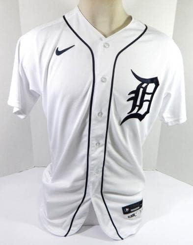 2020 Detroit Tigers Jeremy Carrell 98 Jogo emitido POS usou White Jersey 44 284 - Jogo usou camisas MLB usadas