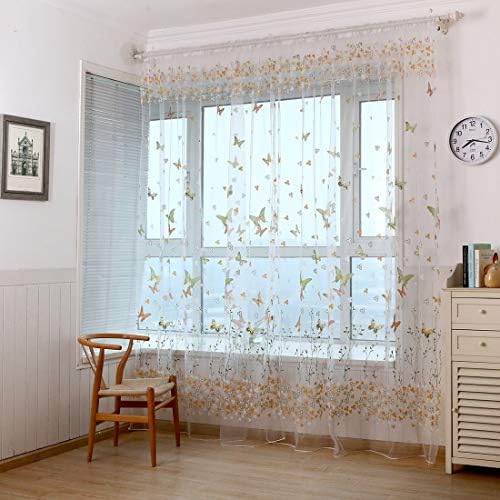 Jaijy estilo nórdico romântico colorido colorido tule tule cortina gluz gaze garotas cortinas de janela painel painéis de fazenda home
