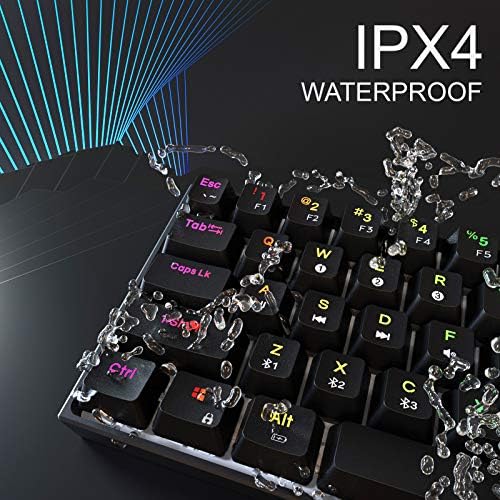 Dierya DK61 Pro 60% Teclado de jogo mecânico, teclado com fio/sem fio/Bluetooth, 61 teclas RGB Backlit Mini Teclado,