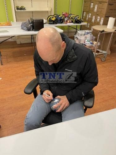 Jason Hanson assinou e inscreveu 2150 pontos Detroit Lions Mini Capacete JSA CoA - Mini capacetes autografados da NFL