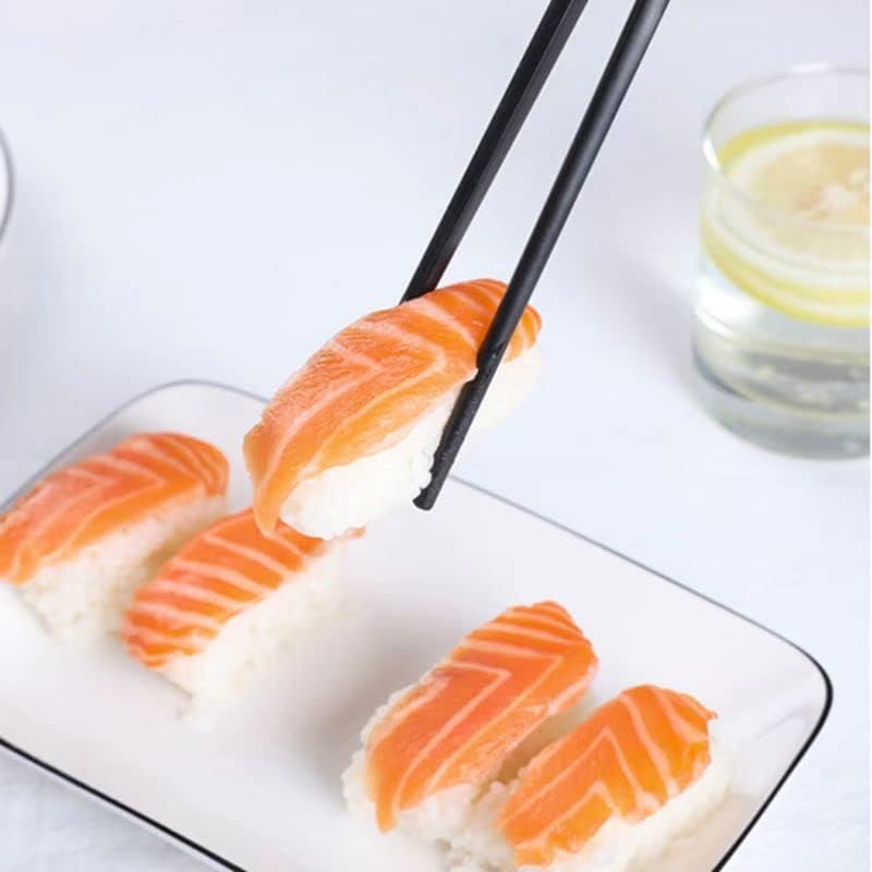 5Pairs não escorregões reutilizáveis ​​Sushi Sticks Lavagem de louça Segura Bambu Shape Alimentos Chahota de grau de alimento para restaurante em casa