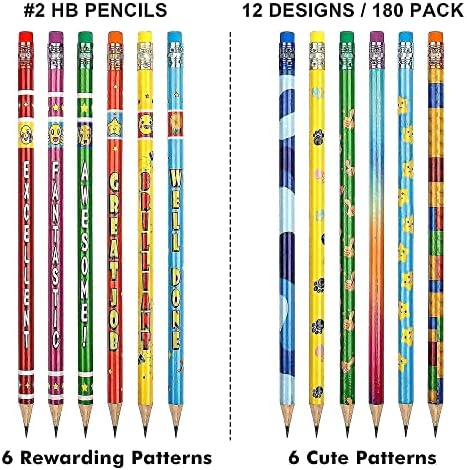 Lápis de arte e borrachas de arte de traslado, conjunto de 180 lápis coloridos de 180 pacote + 120 pack rosa a granel