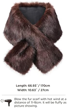 Babeyond Womens Faux Sur Shawl Shawl Faux Fur Lcap Evening Cabo para o casaco de inverno