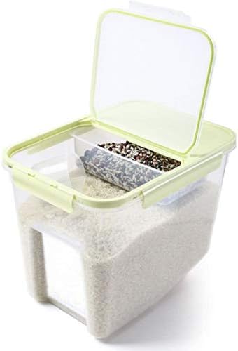 Dispensador de cereais Riceador de armazenamento de arroz 10kg/22lb, Cereais Airtight Cereais Flor Bans Storage Caixa com