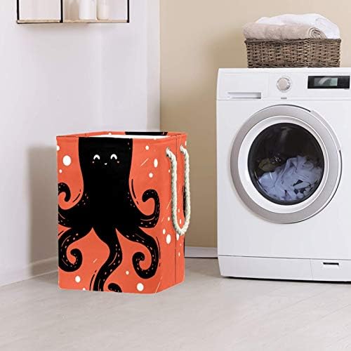 Deyya Octopus Bestas de lavanderia cestas cestas de altura dobrável para crianças adultas meninos adolescentes meninas em
