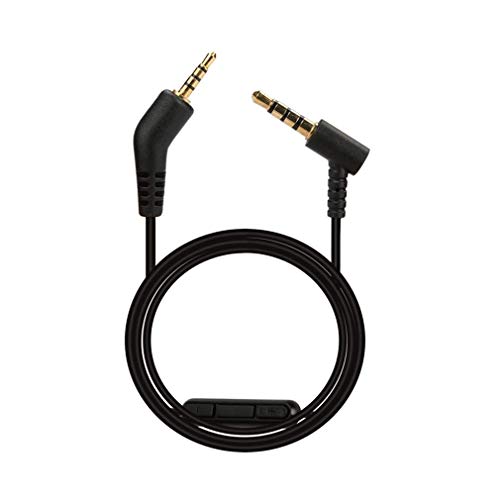 Butiao QC3 Substituição cabo de cabo de áudio para Bose quietcomfort 3 fone de ouvido QC3 com controle de volume de microfone em linha 1,4 metros de 3,5 mm a 2,5 mm para o sistema iOS Android