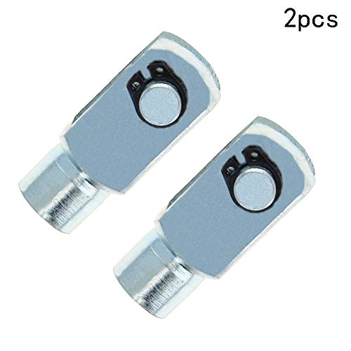 Haste de cilindro de ar JutaGoss 2pcs, clevis final de 40 mm de comprimento m8x1.25 feminino feminino y conector y conector