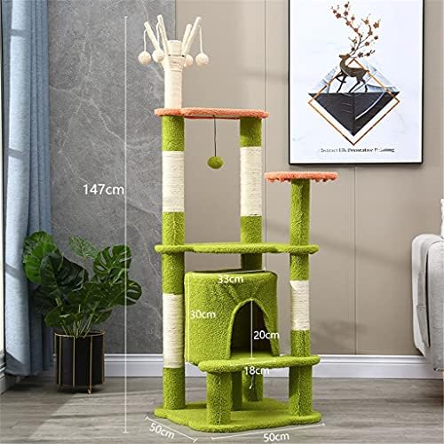 Walnuta Cat's Tree Scratcher Tower Condoming Furniture Scratch Post Cats Pumping Toy Play House Cats Beds Sleeping Cats House