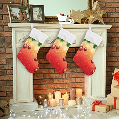 ALAZA Christmas meias Anterior de Natal Vermelho Classic Classic Personalizado Decorações de meia para férias de férias em família