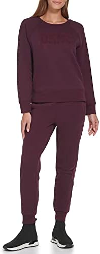 DKNY Women's Sport Fleece Jogger Sweatpante com bolsos