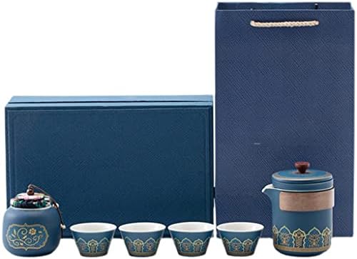 ZSEDP Kung Fu Tea Conjunto de chá de cerâmica Brewing Viagem portátil Conjunto de chá