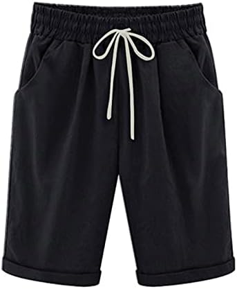 shorts de linho casual feminino lcepcy