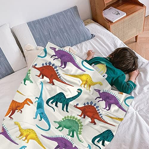 Cobertor de dinossauro para meninos meninas Cobertores de criança para cama Berçário de berço de berço de anime Dinoso Dinosaur Gifts Greito de bebê macio para bebês para crianças para creche premium flanela macia lança 60 x50