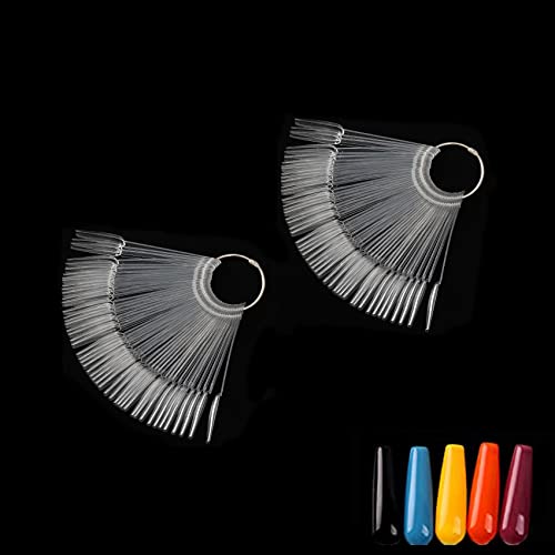 Becos de amostra com unhas com anel-100 pcs em forma de ventilador de unhas polishon exibição de bailarina dicas de estilo