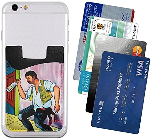Cartões coloridos de loteria mexicana 21-2 cartão celular Hoder Sleeves PU Leather para traseiro do iPhone