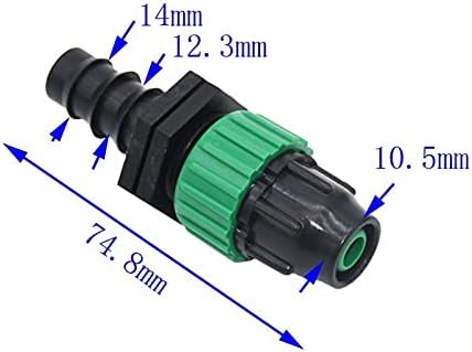 Irrigação de gotejamento em estufa de mangueira de jardim de conexão rápida 16mm a 8/11 do conector de piercing reto