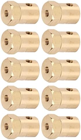 Junta do acoplador do eixo de latão, 10pcs de reposição PROVA DE RURS 6MM MELHO FLEXIBLE ACOPLING EMATO PARA TENOS DE CARRO RC