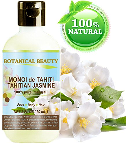 Óleo de Jasmim Taitia Monoi de Taiti Natural / Puro Botânico. 2 FL.OZ.- 60 ml. Para a pele, o cabelo e os cuidados com as