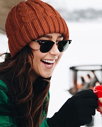 Chaveiro de lã de lã Chapéus de inverno para mulheres chapéu de gorro