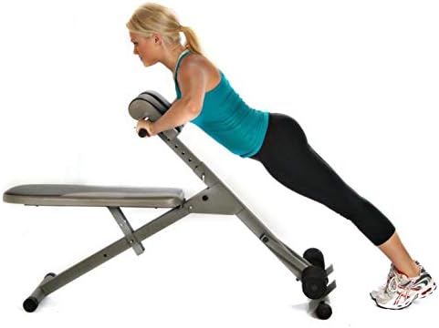 STAMINA AB Hiperextension Bench Pro - cadeira romana ajustável e dobrável com aplicativo de exercícios inteligentes para treino