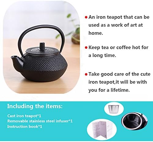 Oficina de Towa Ferro fundido TEAPOT Tetsubin Ferl Metal Hobnail Size manual 0,35L Com Removável Infusor de Aço Anterior Removável