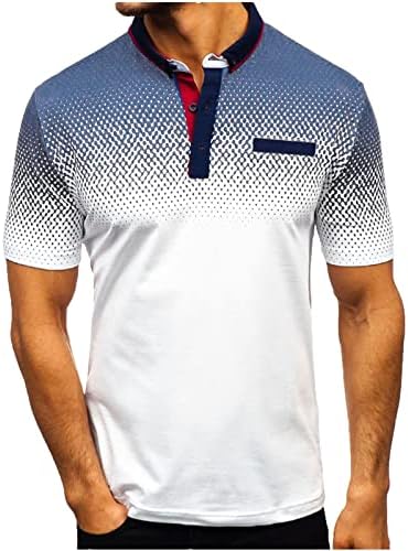Camisetas de pólo de golfe masculino Camisetas de manga curta 3D Gradiente Tennis Tennis Tshirts Athletic Tops Tops Muscle Sport Jersey