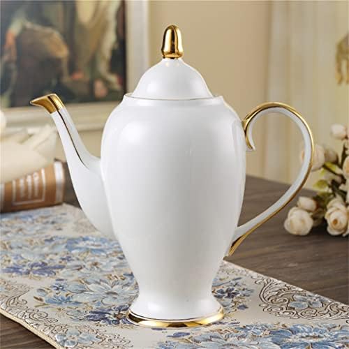 Gretd Coffee Conjunto de porcelana de ouro branco Copo avançado de panela copo de caneca de cerâmica Teaset Creamer Jug