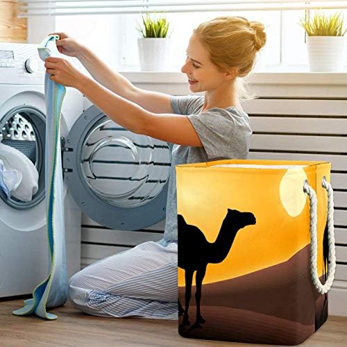 Camelo no deserto 300d Oxford PVC Roupas à prova d'água cesto de lavanderia grande para cobertores Toys de roupas no quarto
