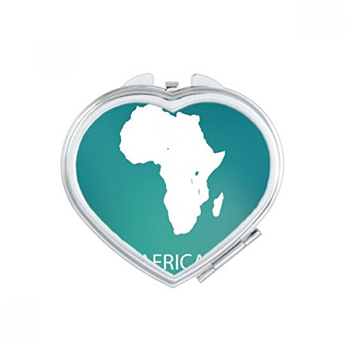 Esboço do continente da África Mapa Map Mapho Mirror Viagem Gradela portátil Portátil Pocket Makeup
