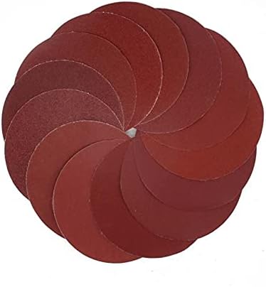 Lixa de polimento de metal de madeira 50pcs 5 polegadas 125mm Alumina Red Landpaper para lixar ganchos de disco e loops