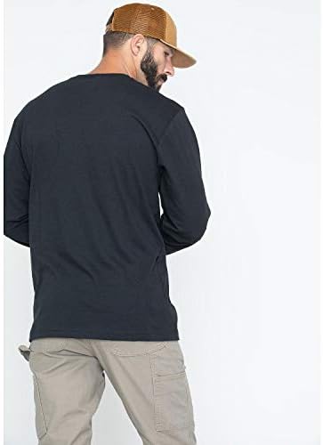 Camiseta de bolso de manga longa e manga longa de carhartt masculino masculino