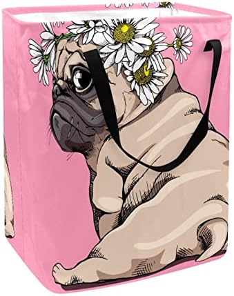 Garland Bulldog Print Print Collapsible Laundry Horse, 60l de lavanderia à prova d'água de lavagem de roupas de roupas de