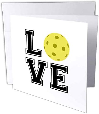 Cartão 3drose Greeting Love Pickleball, 6 x 6